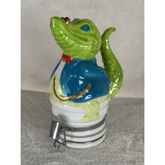 Contained Art Porcelain Airtight Jar Professor Croc 250mL Ceramic Spice Storage - Picture 1 of 6